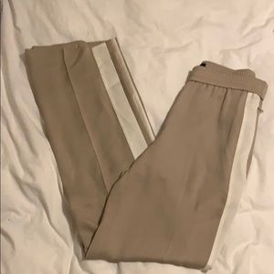 Theory 100% silk cream/beige pants